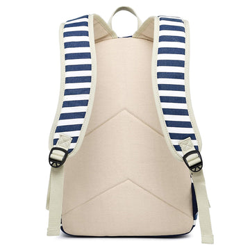 School Backpacks for Teenage Girls Set Causal Canvas Stripe Backpack Cute Teen Backpacks